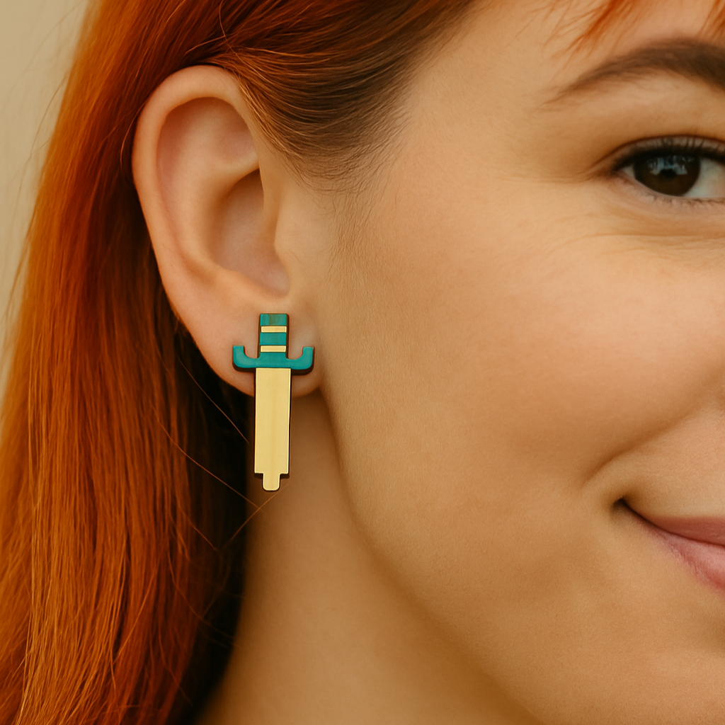 Pixel Sword Earrings – Quest-Ready Nerd Jewelry