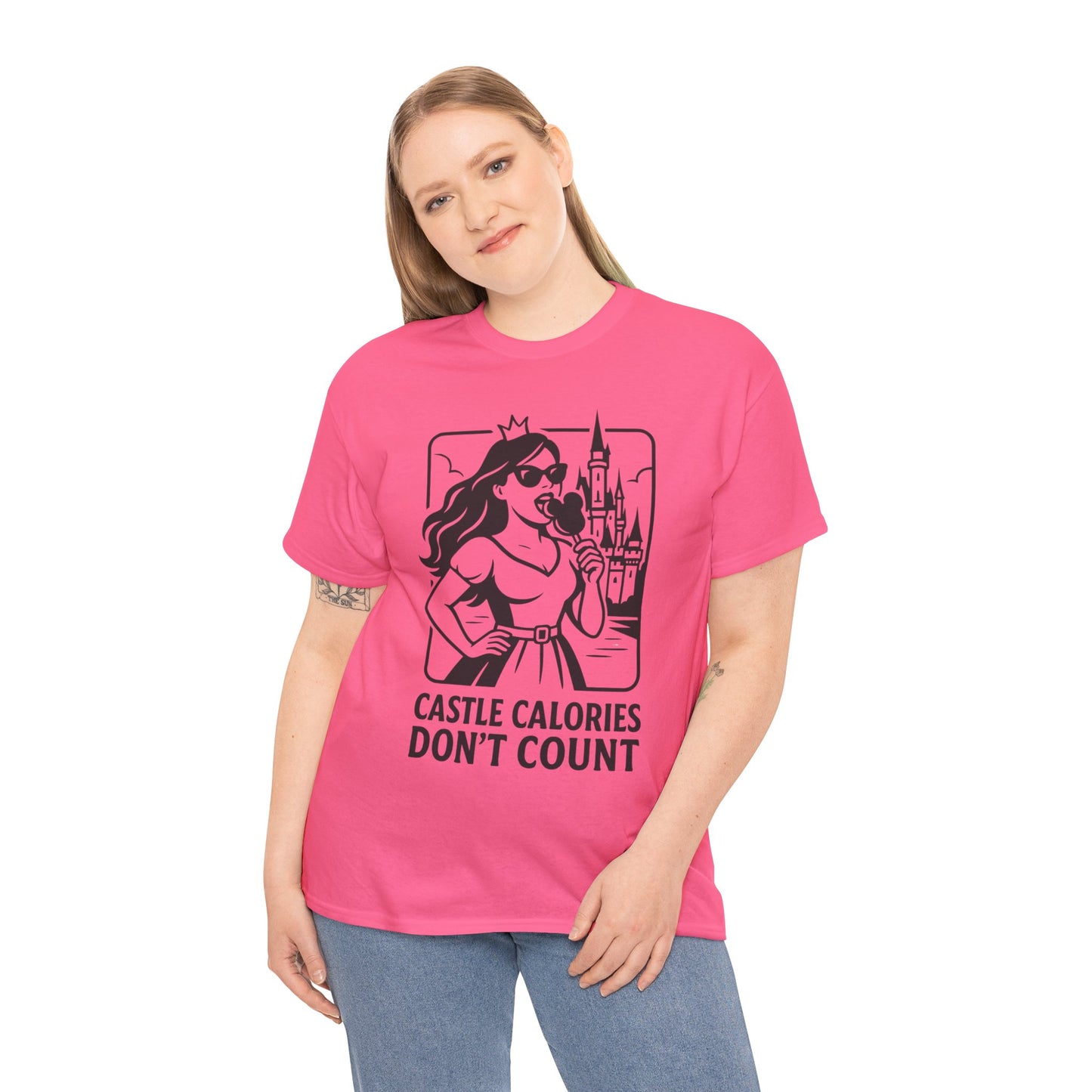 Disney Castle Calories Don’t Count Tee; Disney Foodie Shirt, Theme Park Snack T-Shirt, Unisex Cotton Top