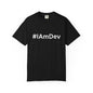 Unisex Garment-Dyed T-shirt, #IAmDev T-shirt, Developer Gift Tee, Proud Dev Shirt, Designer T-shirt, Programmer Apparel
