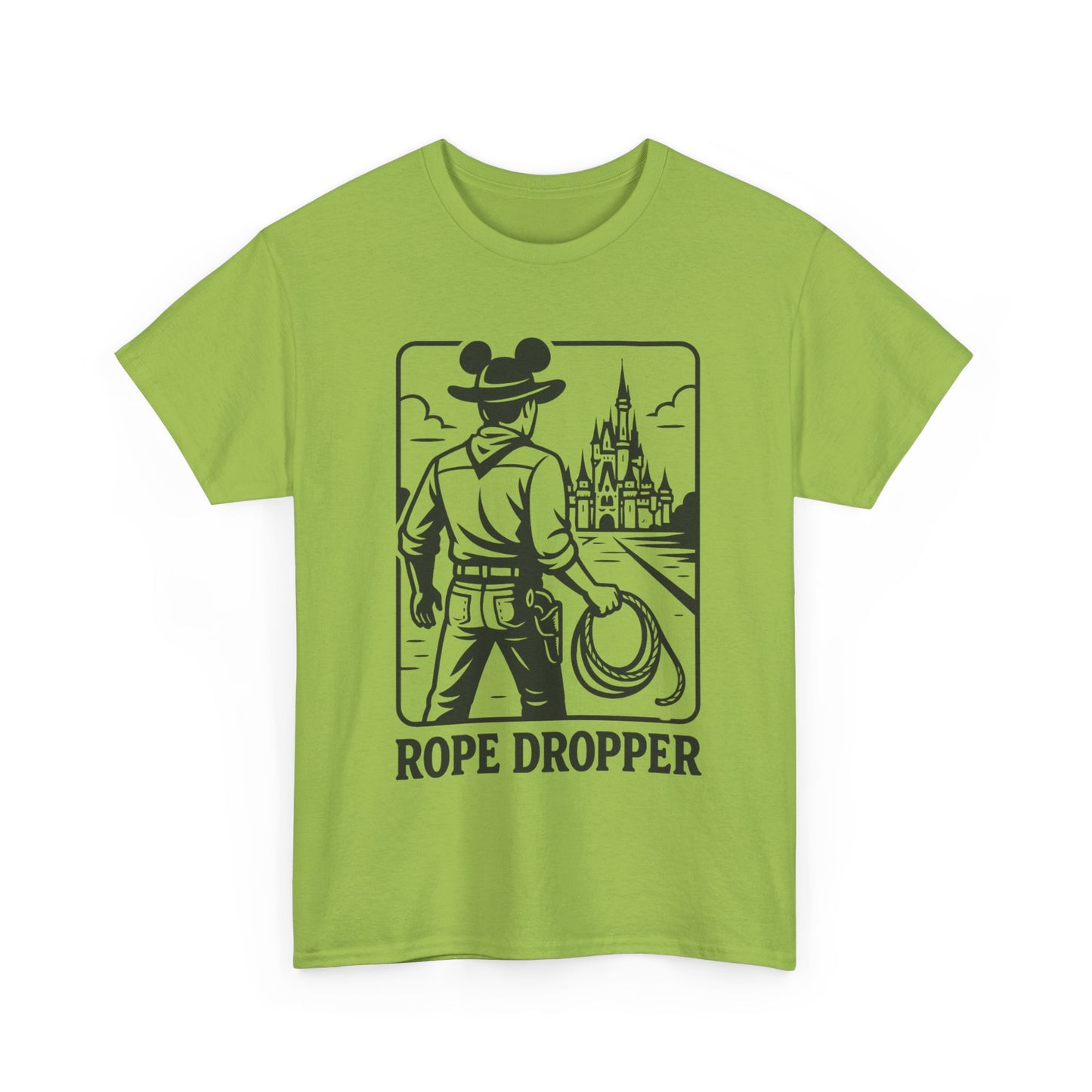 Rope Dropper Tee, Disney Parks Inspired Shirt, Early Riser Theme T-Shirt, Rope Drop Crew Graphic Top, Cowboy Tee for Adults