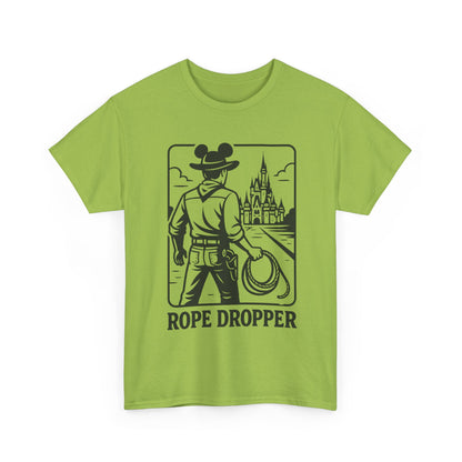 Rope Dropper Tee, Disney Parks Inspired Shirt, Early Riser Theme T-Shirt, Rope Drop Crew Graphic Top, Cowboy Tee for Adults
