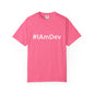 Unisex Garment-Dyed T-shirt, #IAmDev T-shirt, Developer Gift Tee, Proud Dev Shirt, Designer T-shirt, Programmer Apparel