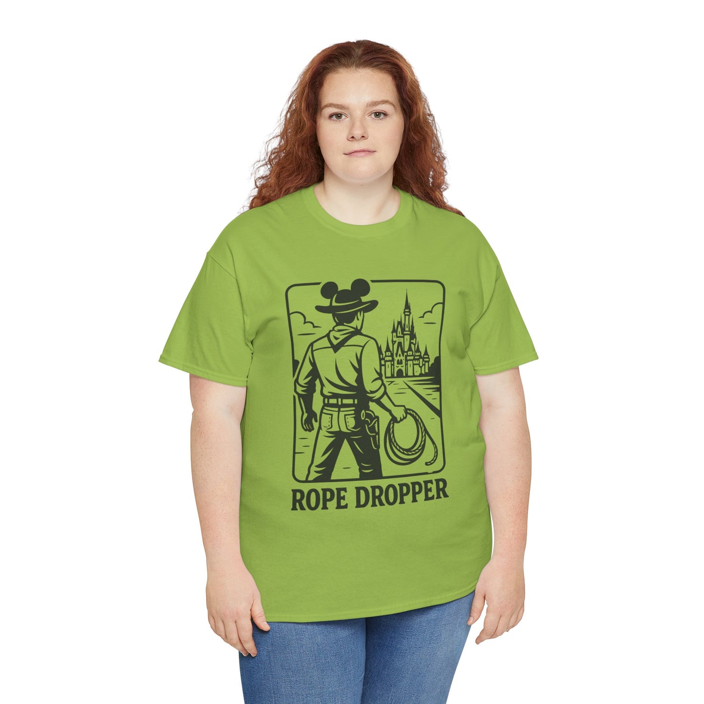 Rope Dropper Tee, Disney Parks Inspired Shirt, Early Riser Theme T-Shirt, Rope Drop Crew Graphic Top, Cowboy Tee for Adults