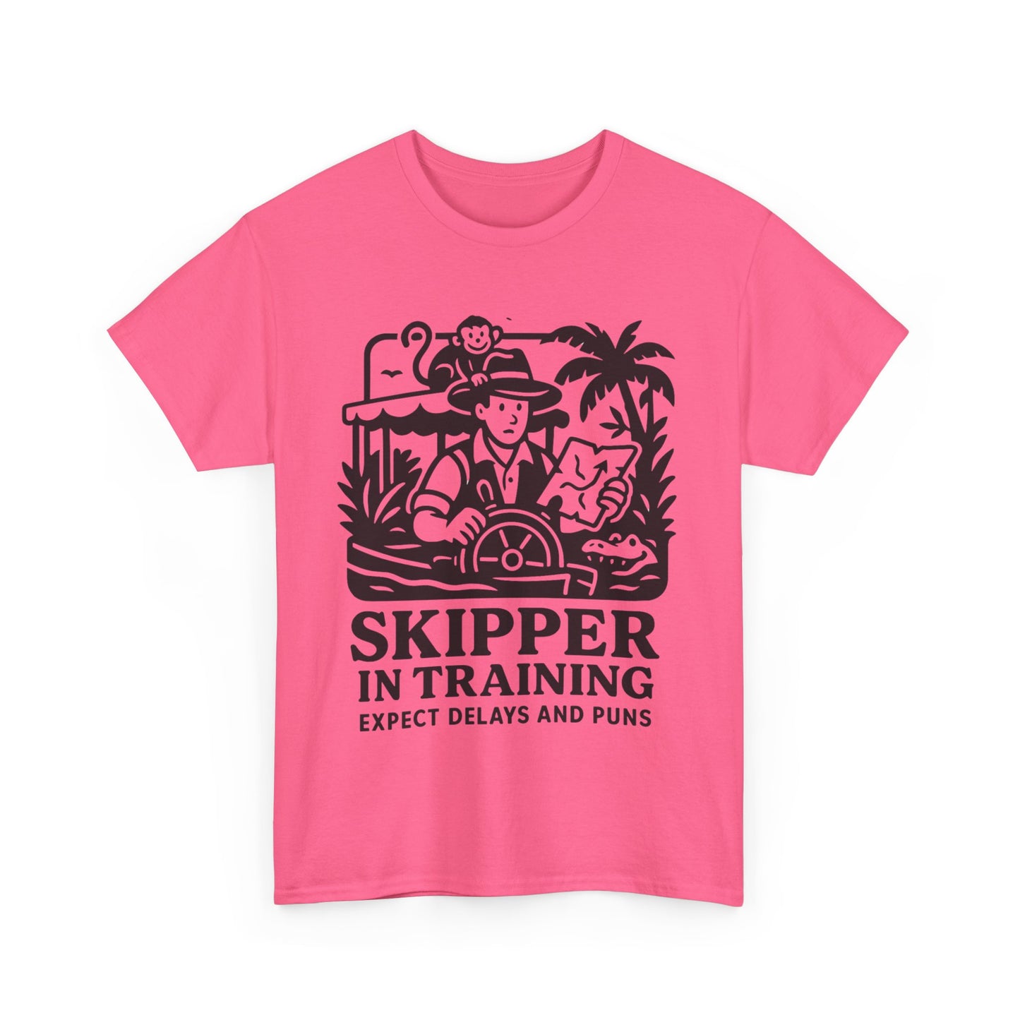 Skipper in Training Shirt | Jungle Adventure Inspired Unisex Tee | Expect Delays and Puns T-Shirt | Disney Ride Parody Gift, Safari Theme