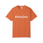 Unisex Garment-Dyed T-shirt, #IAmDev T-shirt, Developer Gift Tee, Proud Dev Shirt, Designer T-shirt, Programmer Apparel