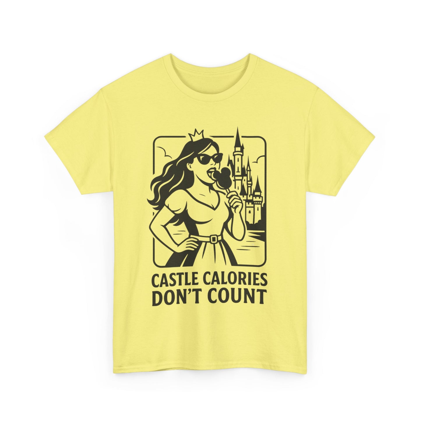 Disney Castle Calories Don’t Count Tee; Disney Foodie Shirt, Theme Park Snack T-Shirt, Unisex Cotton Top