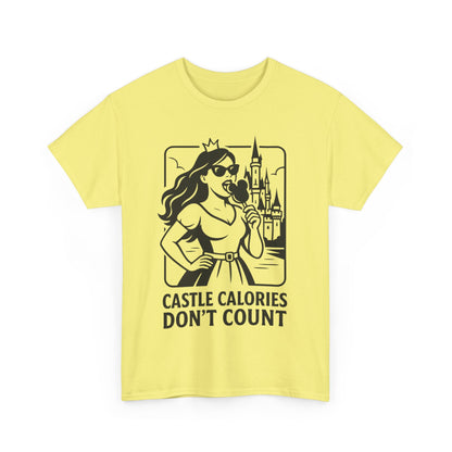 Disney Castle Calories Don’t Count Tee; Disney Foodie Shirt, Theme Park Snack T-Shirt, Unisex Cotton Top