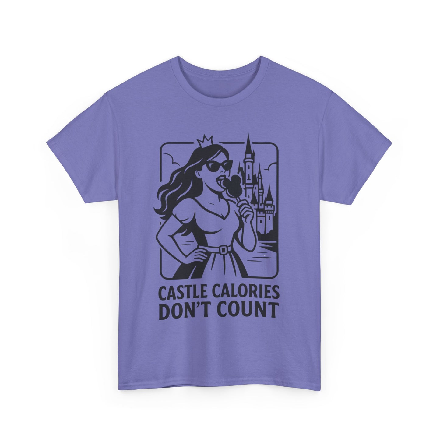 Disney Castle Calories Don’t Count Tee; Disney Foodie Shirt, Theme Park Snack T-Shirt, Unisex Cotton Top