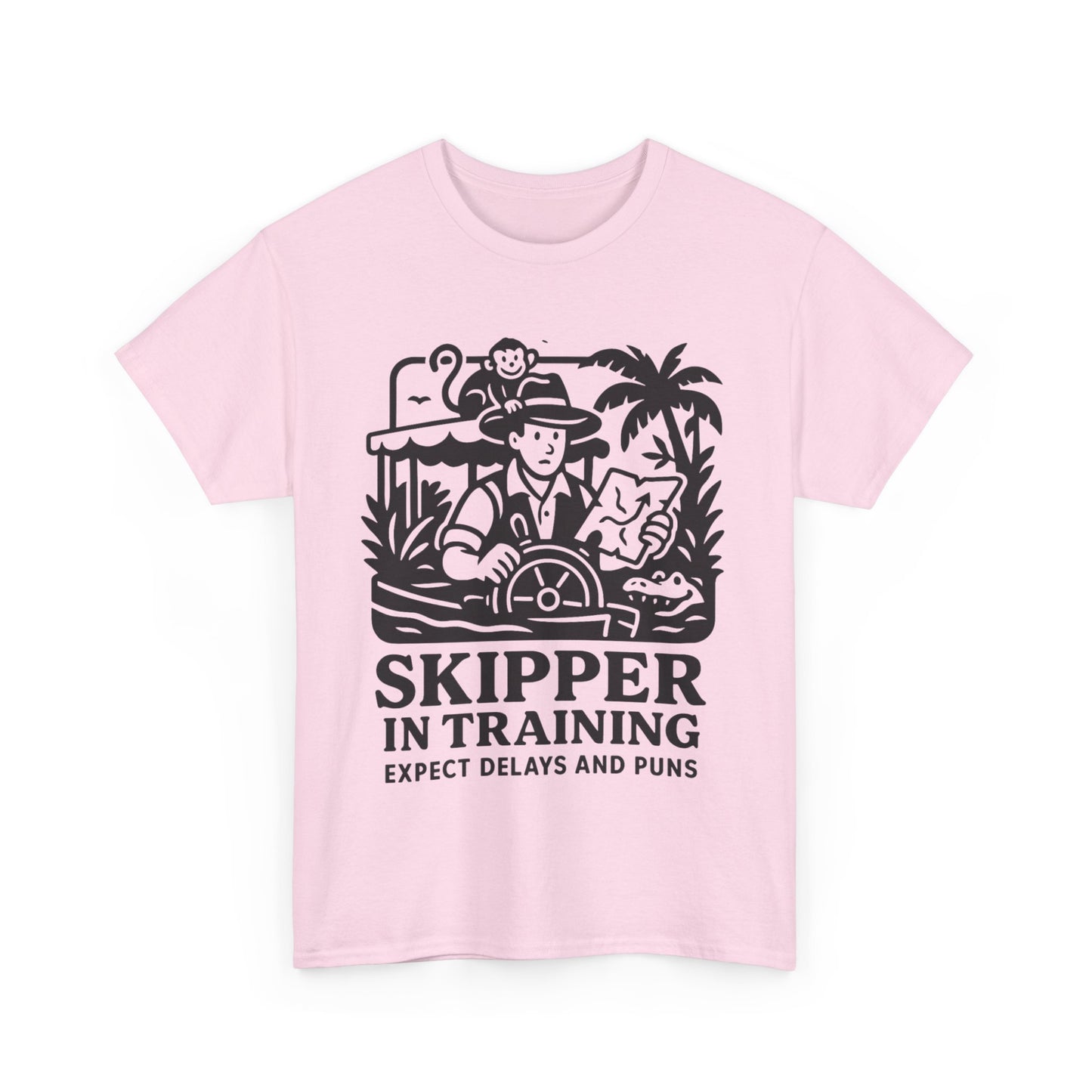 Skipper in Training Shirt | Jungle Adventure Inspired Unisex Tee | Expect Delays and Puns T-Shirt | Disney Ride Parody Gift, Safari Theme