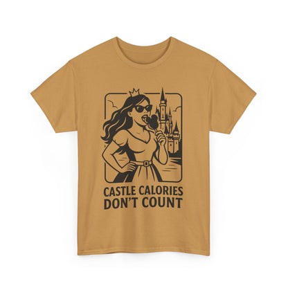 Disney Castle Calories Don’t Count Tee; Disney Foodie Shirt, Theme Park Snack T-Shirt, Unisex Cotton Top