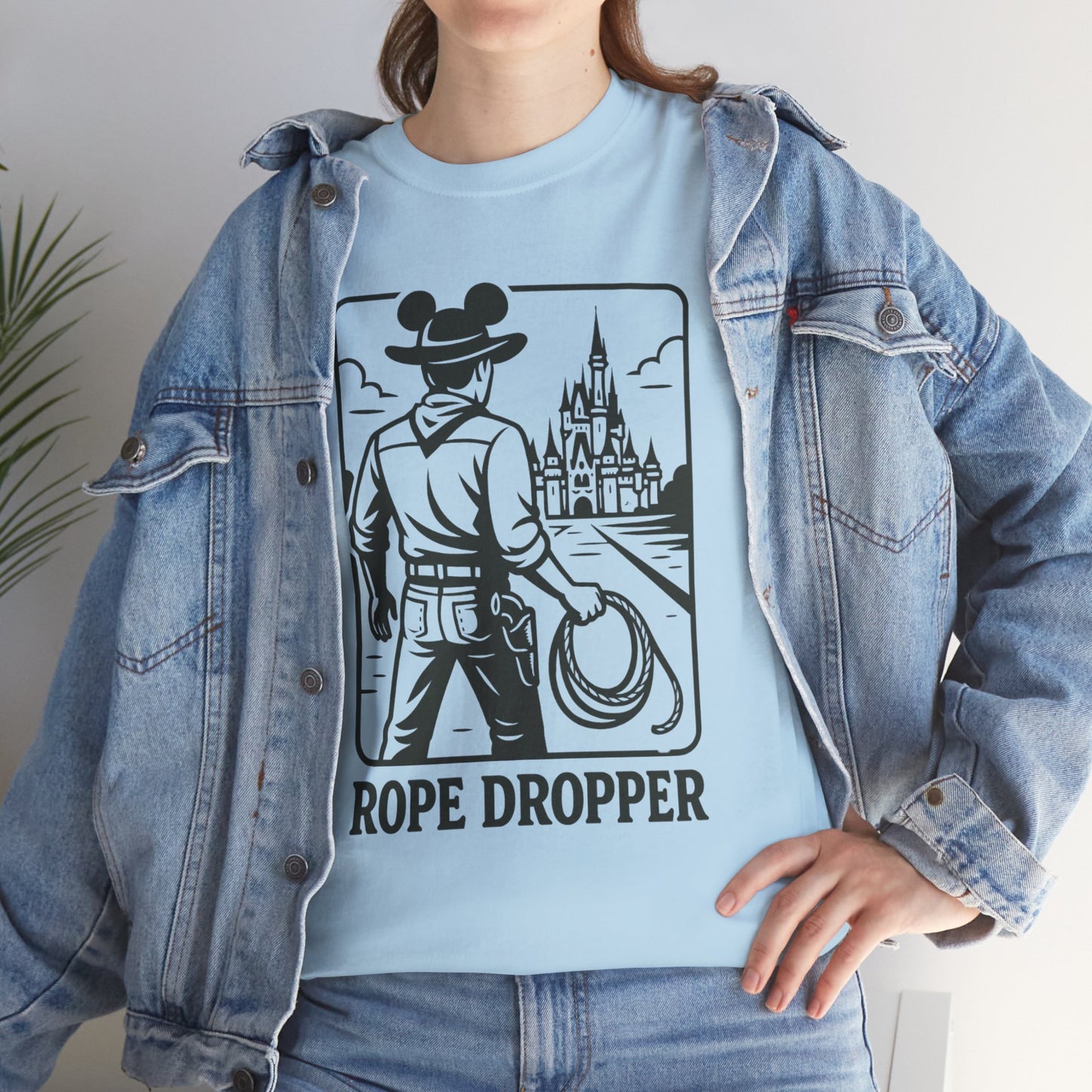 Rope Dropper Tee, Disney Parks Inspired Shirt, Early Riser Theme T-Shirt, Rope Drop Crew Graphic Top, Cowboy Tee for Adults