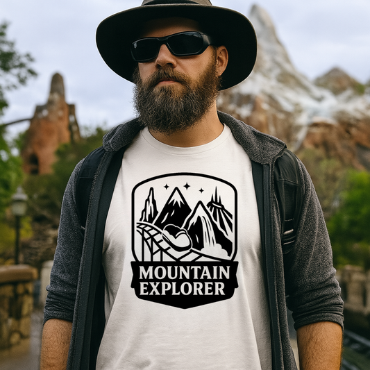 Mountain Explorer Unisex Tee - Disney Thrill Ride Adventure Shirt