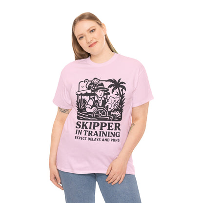 Skipper in Training Shirt | Jungle Adventure Inspired Unisex Tee | Expect Delays and Puns T-Shirt | Disney Ride Parody Gift, Safari Theme