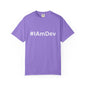 Unisex Garment-Dyed T-shirt, #IAmDev T-shirt, Developer Gift Tee, Proud Dev Shirt, Designer T-shirt, Programmer Apparel