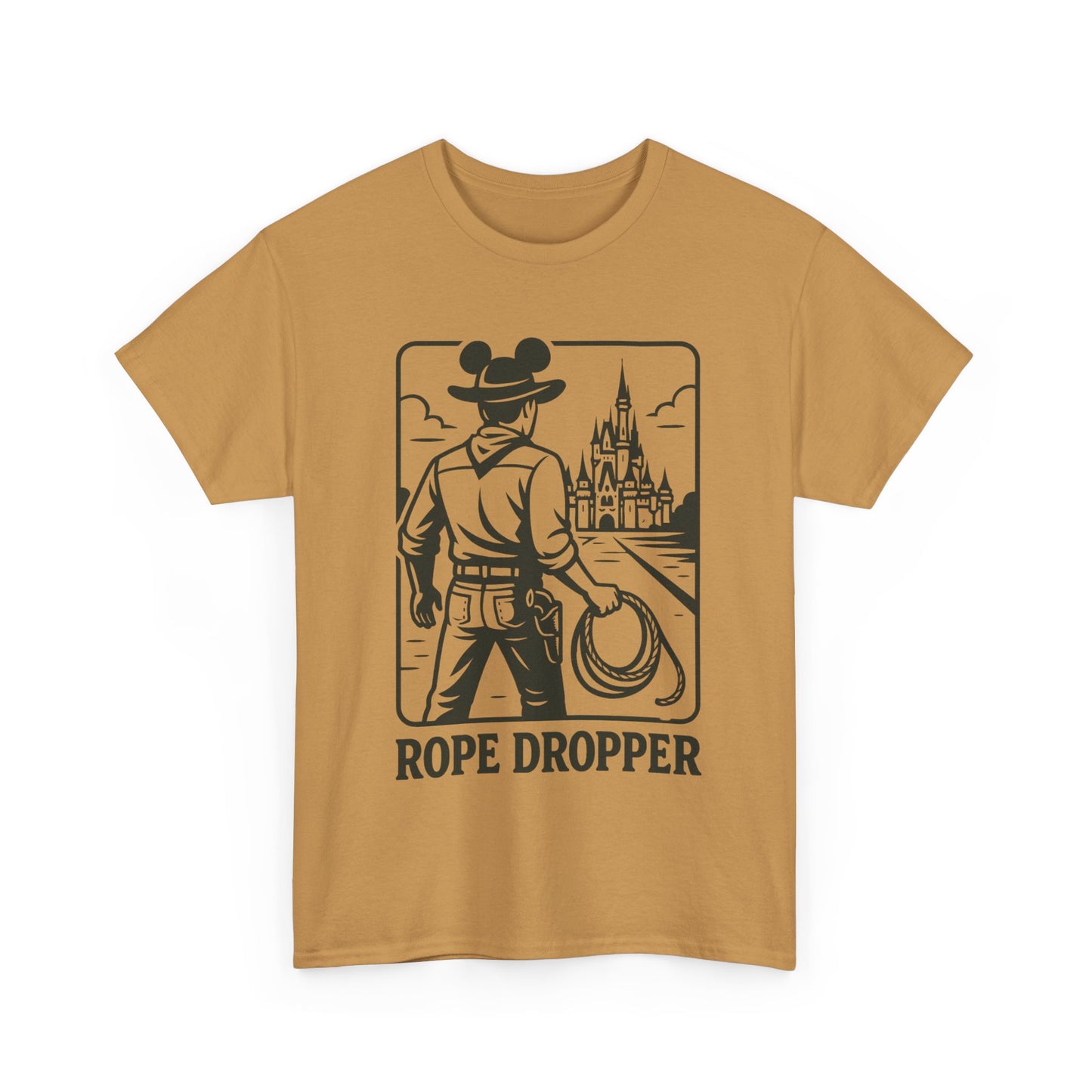 Rope Dropper Tee, Disney Parks Inspired Shirt, Early Riser Theme T-Shirt, Rope Drop Crew Graphic Top, Cowboy Tee for Adults