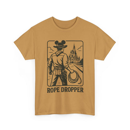 Rope Dropper Tee, Disney Parks Inspired Shirt, Early Riser Theme T-Shirt, Rope Drop Crew Graphic Top, Cowboy Tee for Adults