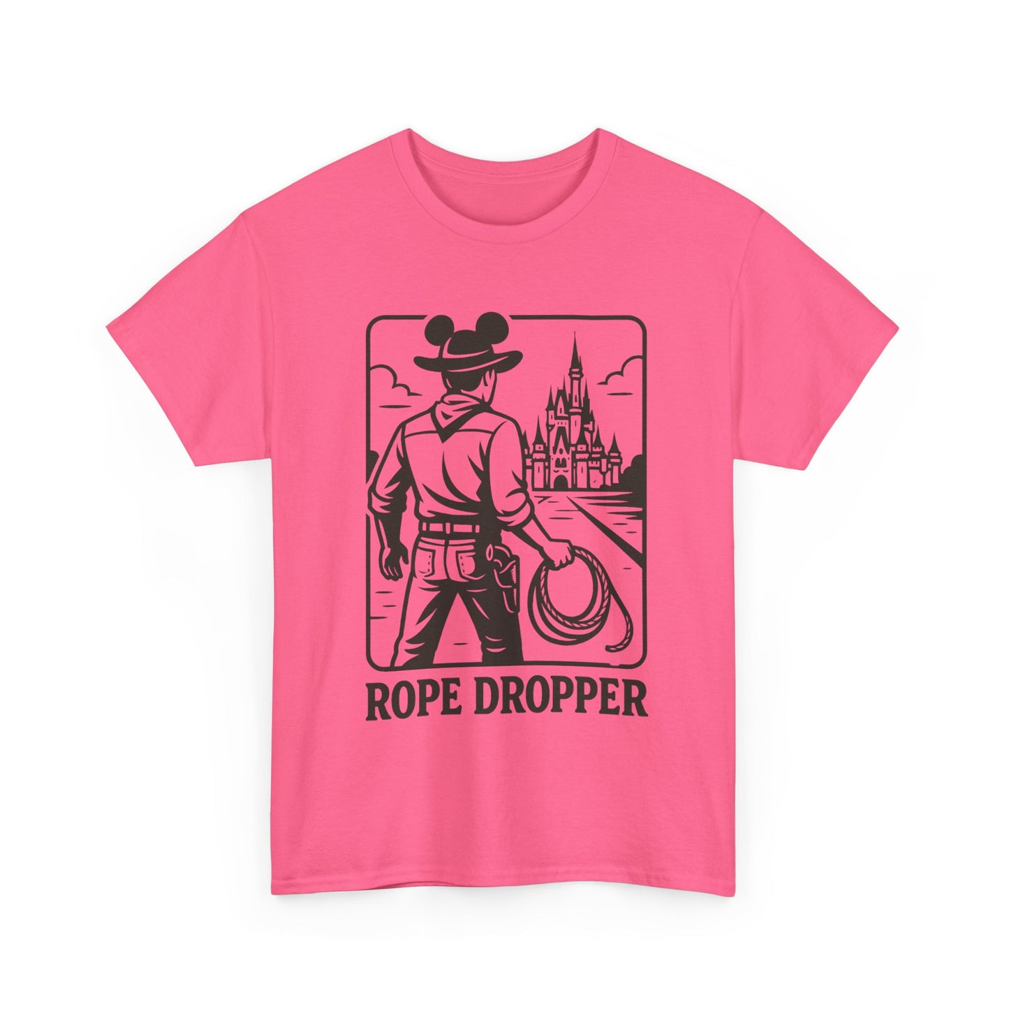 Rope Dropper Tee, Disney Parks Inspired Shirt, Early Riser Theme T-Shirt, Rope Drop Crew Graphic Top, Cowboy Tee for Adults