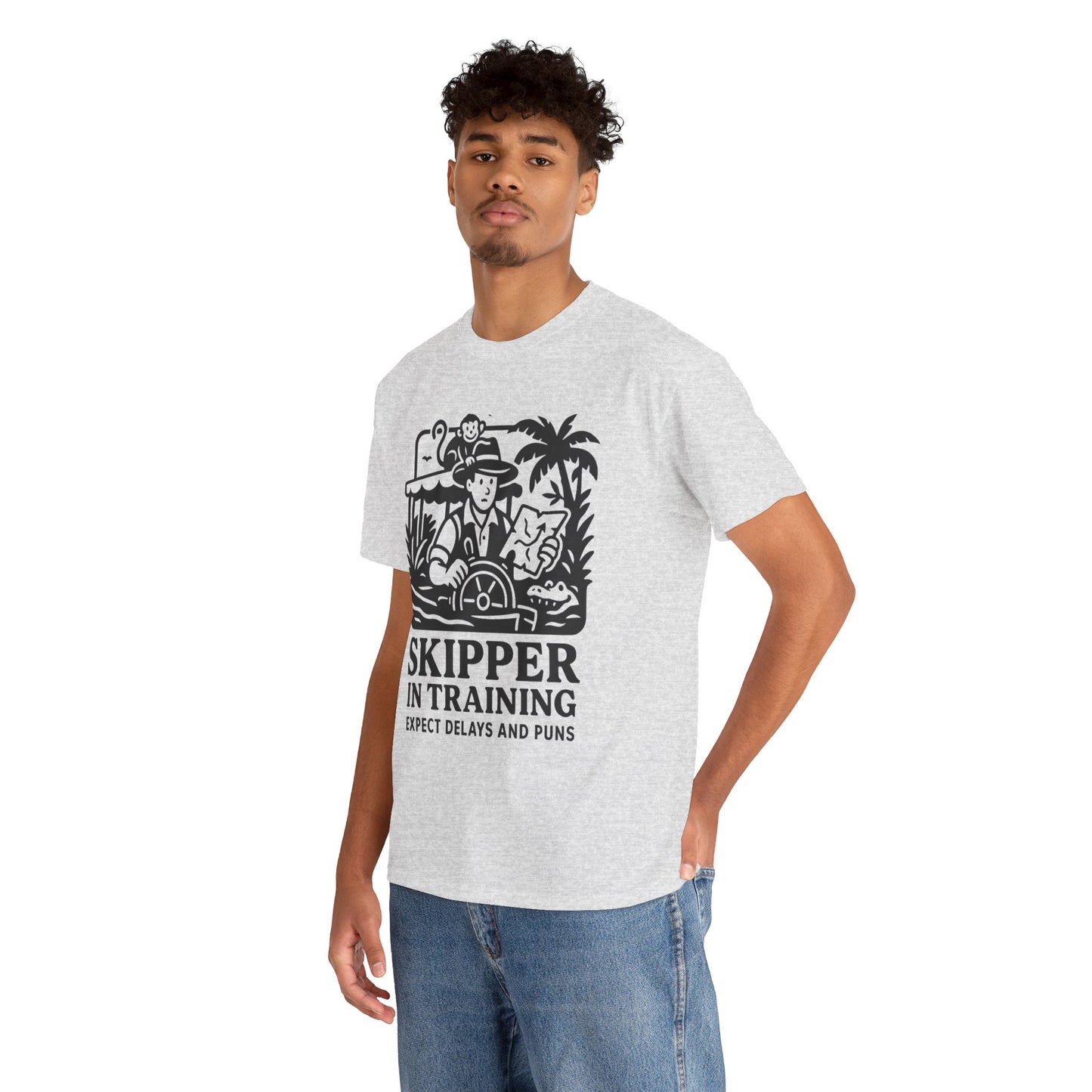 Skipper in Training Shirt | Jungle Adventure Inspired Unisex Tee | Expect Delays and Puns T-Shirt | Disney Ride Parody Gift, Safari Theme