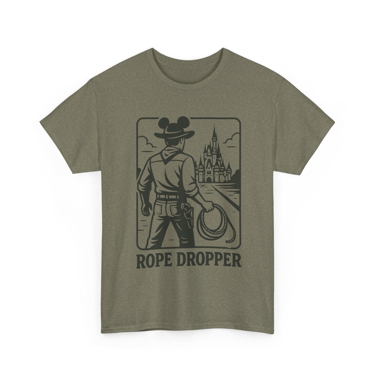 Rope Dropper Tee, Disney Parks Inspired Shirt, Early Riser Theme T-Shirt, Rope Drop Crew Graphic Top, Cowboy Tee for Adults