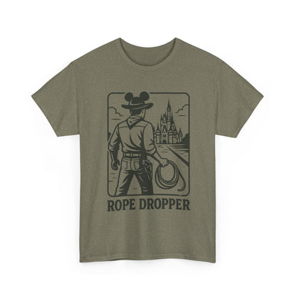 Rope Dropper Tee, Disney Parks Inspired Shirt, Early Riser Theme T-Shirt, Rope Drop Crew Graphic Top, Cowboy Tee for Adults