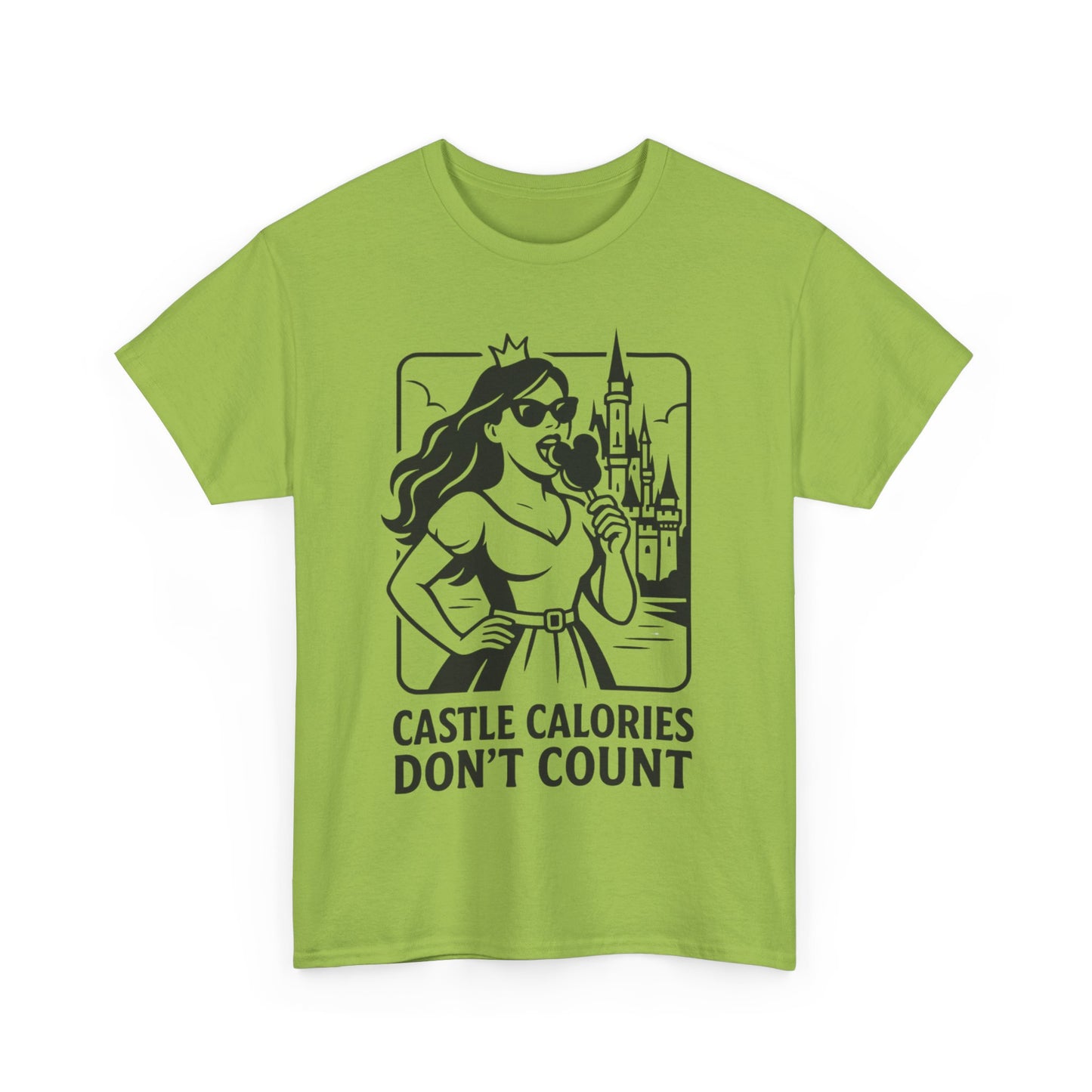 Disney Castle Calories Don’t Count Tee; Disney Foodie Shirt, Theme Park Snack T-Shirt, Unisex Cotton Top