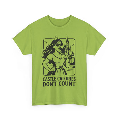 Disney Castle Calories Don’t Count Tee; Disney Foodie Shirt, Theme Park Snack T-Shirt, Unisex Cotton Top
