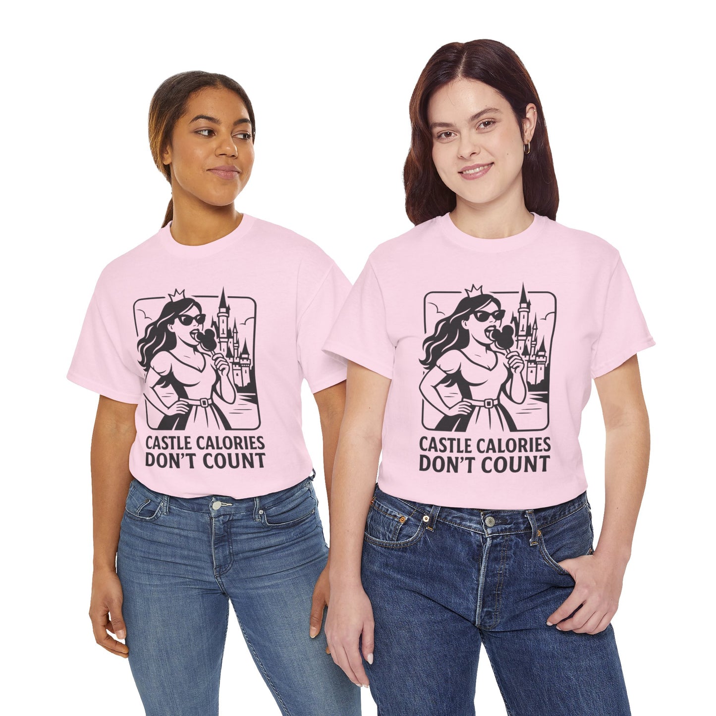 Disney Castle Calories Don’t Count Tee; Disney Foodie Shirt, Theme Park Snack T-Shirt, Unisex Cotton Top