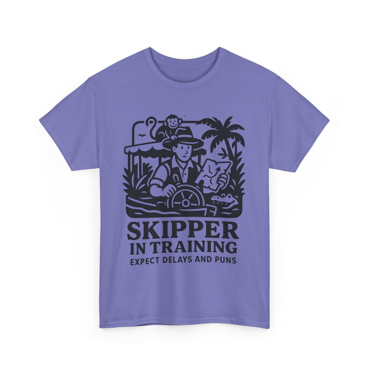 Skipper in Training Shirt | Jungle Adventure Inspired Unisex Tee | Expect Delays and Puns T-Shirt | Disney Ride Parody Gift, Safari Theme