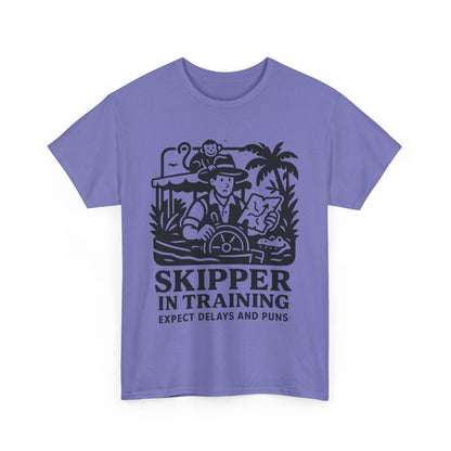 Skipper in Training Shirt | Jungle Adventure Inspired Unisex Tee | Expect Delays and Puns T-Shirt | Disney Ride Parody Gift, Safari Theme