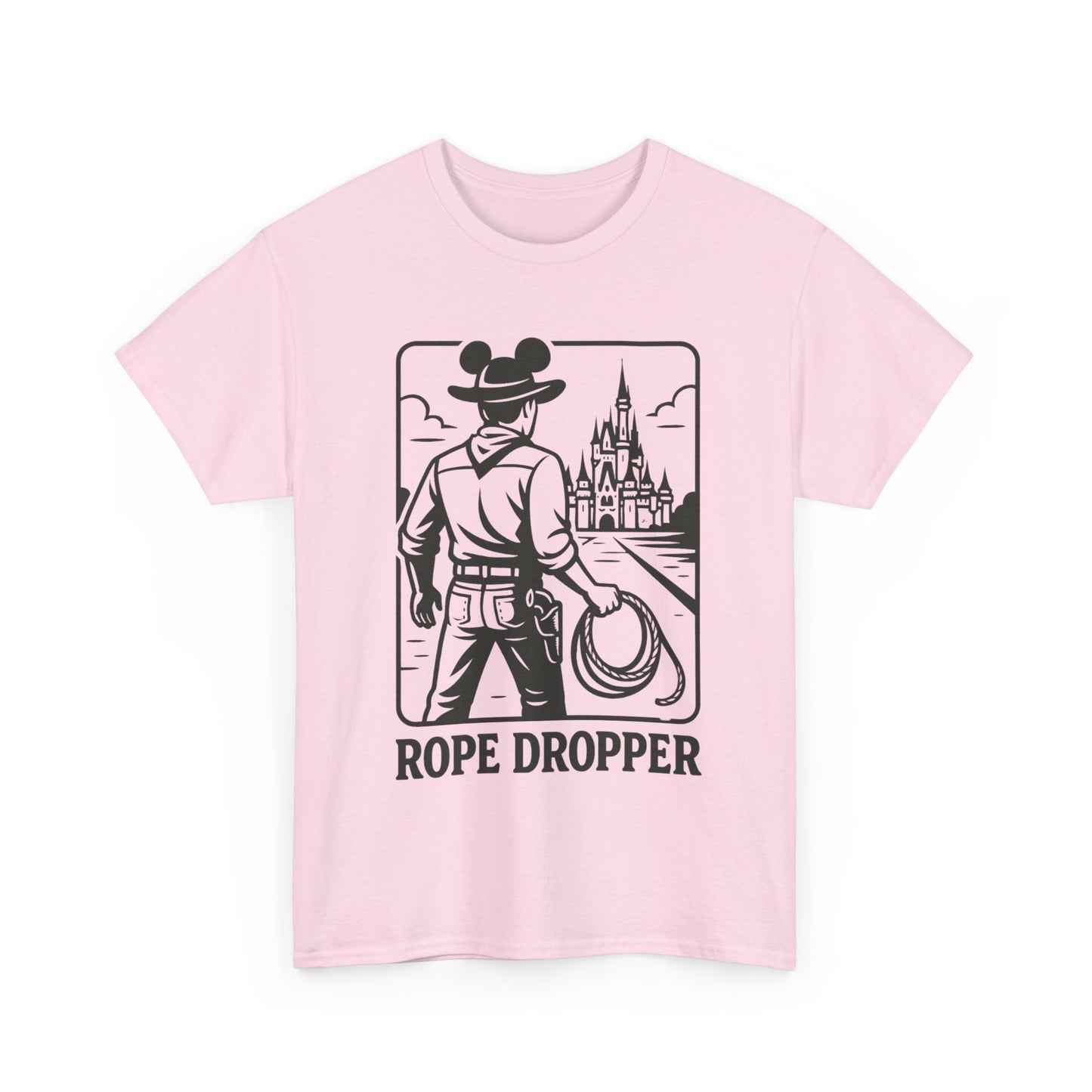 Rope Dropper Tee, Disney Parks Inspired Shirt, Early Riser Theme T-Shirt, Rope Drop Crew Graphic Top, Cowboy Tee for Adults