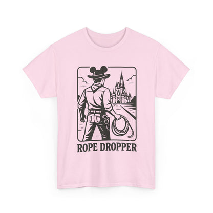 Rope Dropper Tee, Disney Parks Inspired Shirt, Early Riser Theme T-Shirt, Rope Drop Crew Graphic Top, Cowboy Tee for Adults