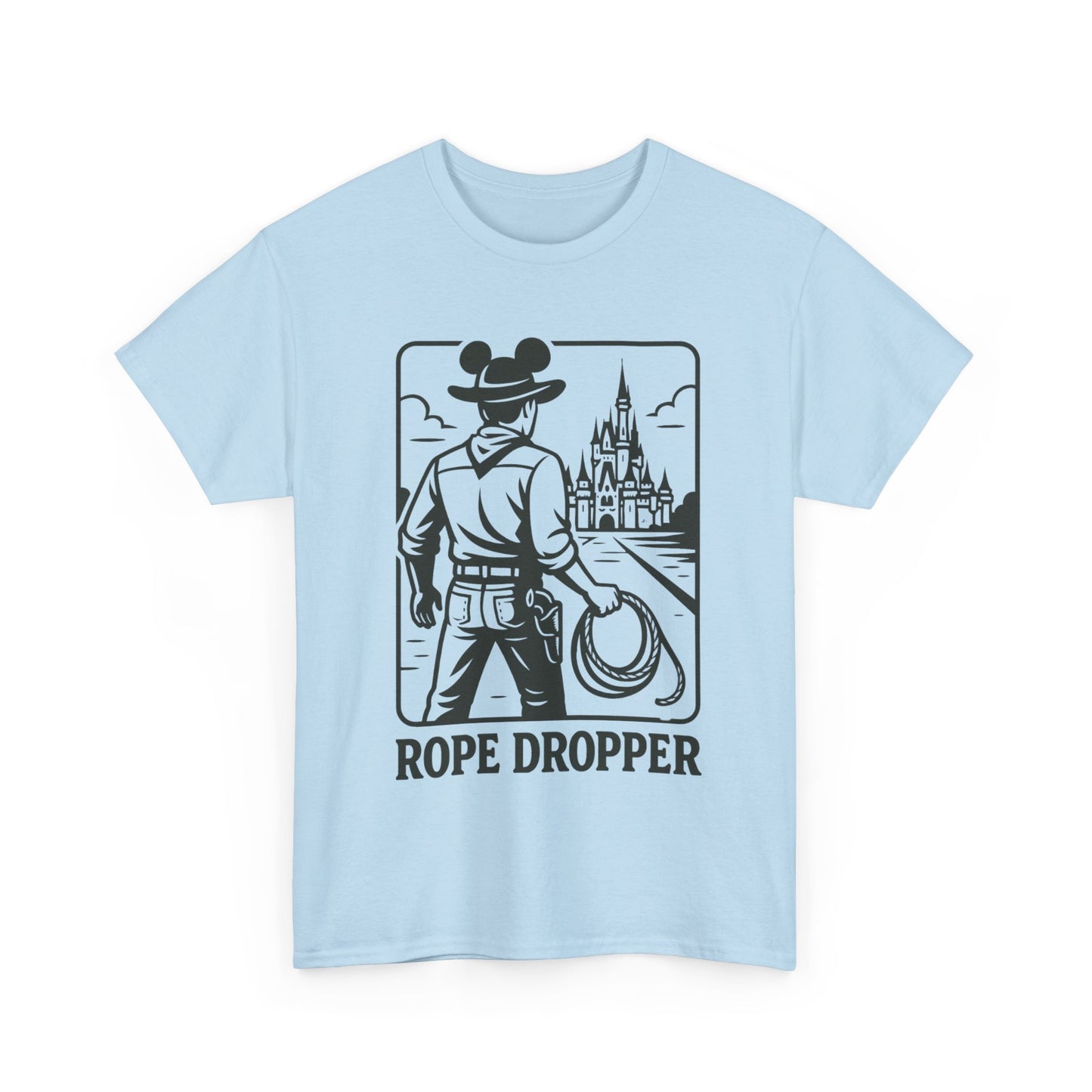 Rope Dropper Tee, Disney Parks Inspired Shirt, Early Riser Theme T-Shirt, Rope Drop Crew Graphic Top, Cowboy Tee for Adults