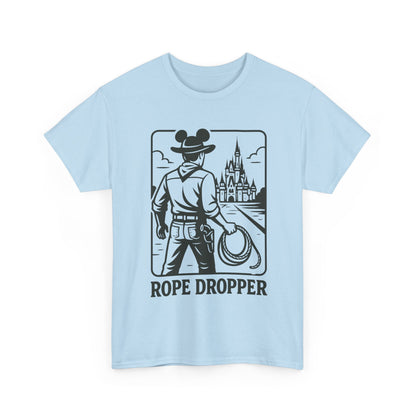 Rope Dropper Tee, Disney Parks Inspired Shirt, Early Riser Theme T-Shirt, Rope Drop Crew Graphic Top, Cowboy Tee for Adults
