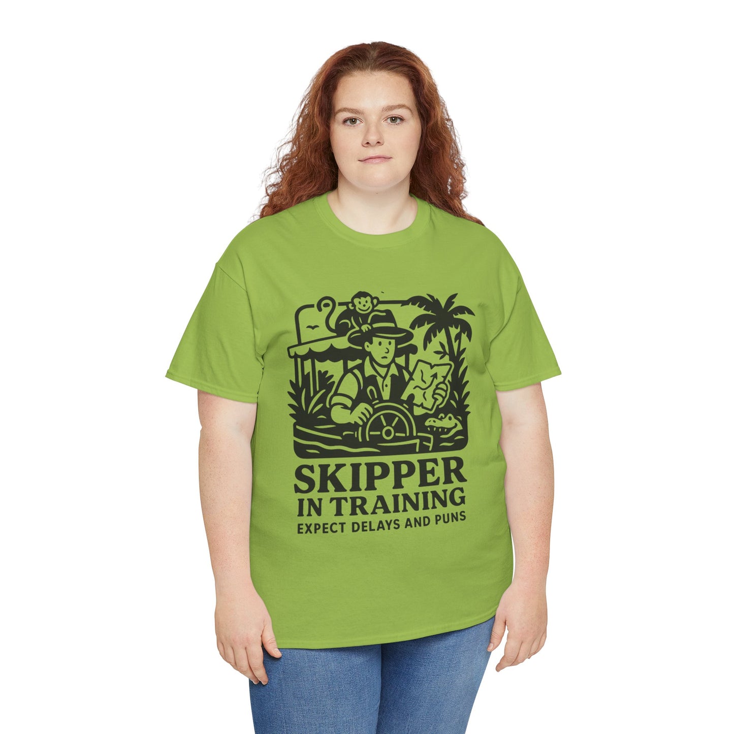 Skipper in Training Shirt | Jungle Adventure Inspired Unisex Tee | Expect Delays and Puns T-Shirt | Disney Ride Parody Gift, Safari Theme