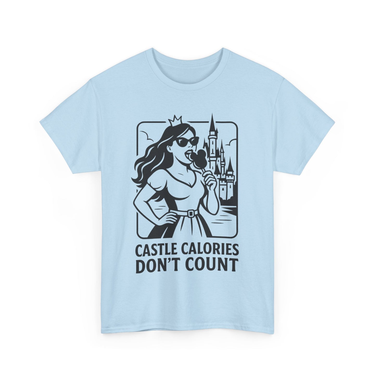Disney Castle Calories Don’t Count Tee; Disney Foodie Shirt, Theme Park Snack T-Shirt, Unisex Cotton Top