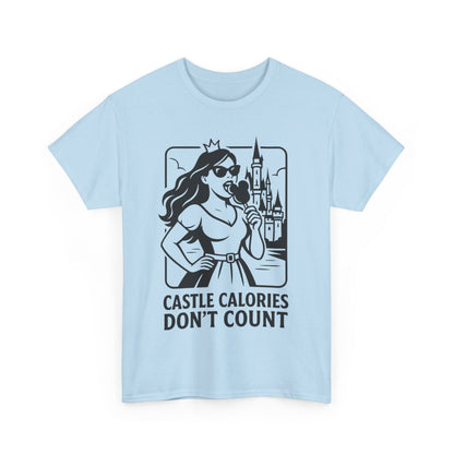 Disney Castle Calories Don’t Count Tee; Disney Foodie Shirt, Theme Park Snack T-Shirt, Unisex Cotton Top
