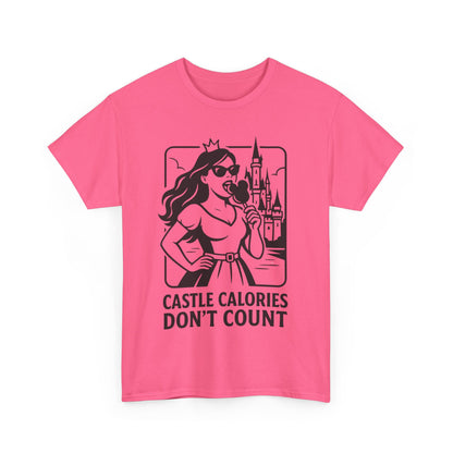 Disney Castle Calories Don’t Count Tee; Disney Foodie Shirt, Theme Park Snack T-Shirt, Unisex Cotton Top
