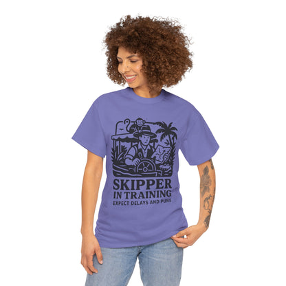 Skipper in Training Shirt | Jungle Adventure Inspired Unisex Tee | Expect Delays and Puns T-Shirt | Disney Ride Parody Gift, Safari Theme