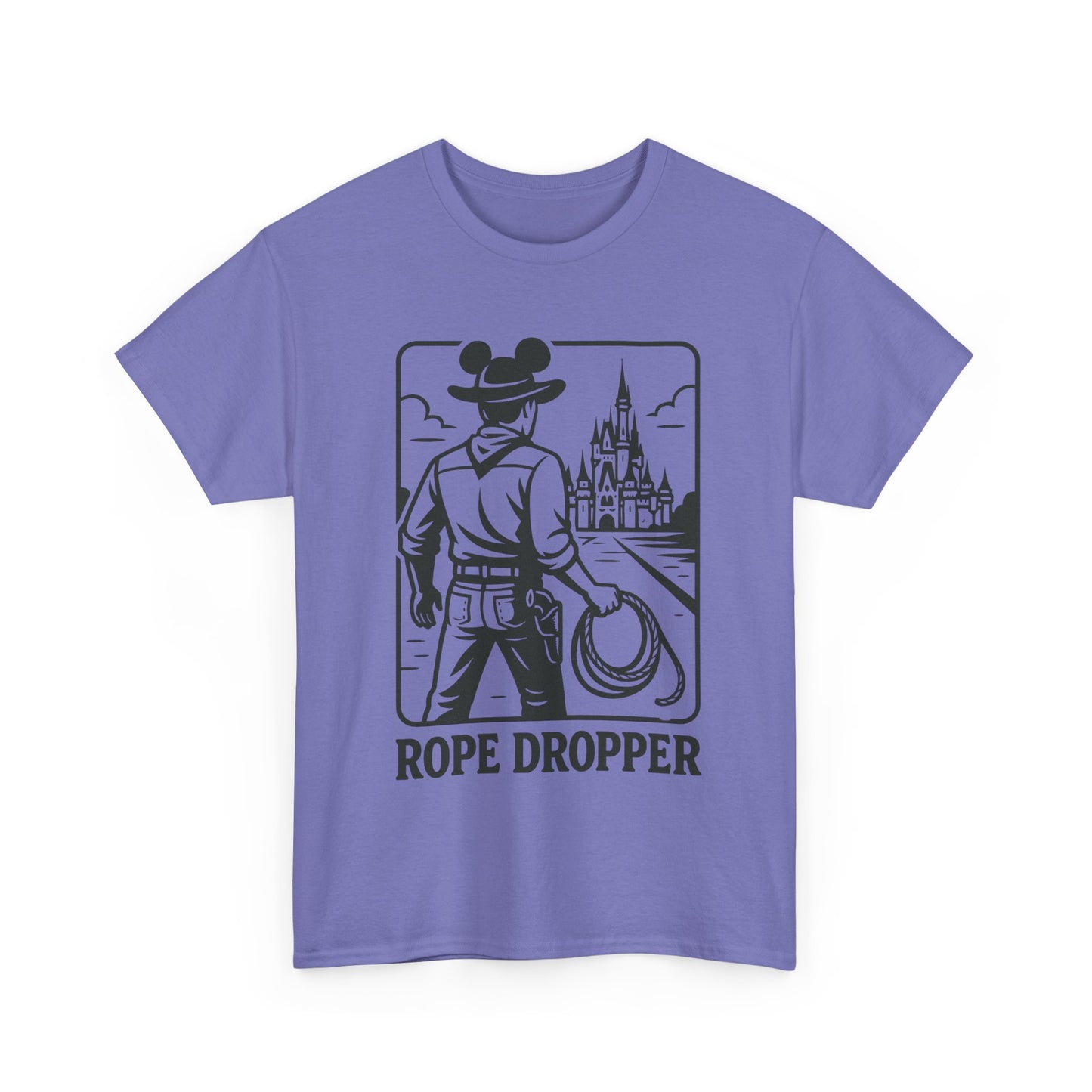 Rope Dropper Tee, Disney Parks Inspired Shirt, Early Riser Theme T-Shirt, Rope Drop Crew Graphic Top, Cowboy Tee for Adults