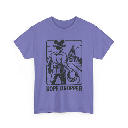 Rope Dropper Tee, Disney Parks Inspired Shirt, Early Riser Theme T-Shirt, Rope Drop Crew Graphic Top, Cowboy Tee for Adults