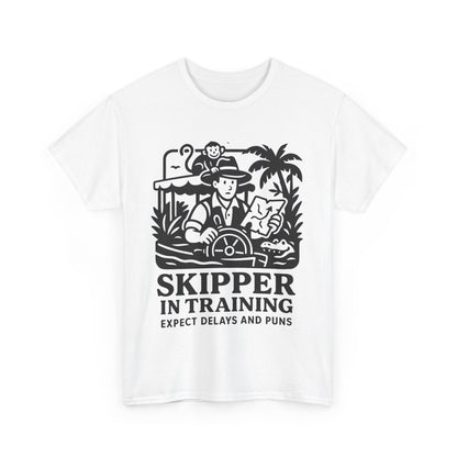 Skipper in Training Shirt | Jungle Adventure Inspired Unisex Tee | Expect Delays and Puns T-Shirt | Disney Ride Parody Gift, Safari Theme