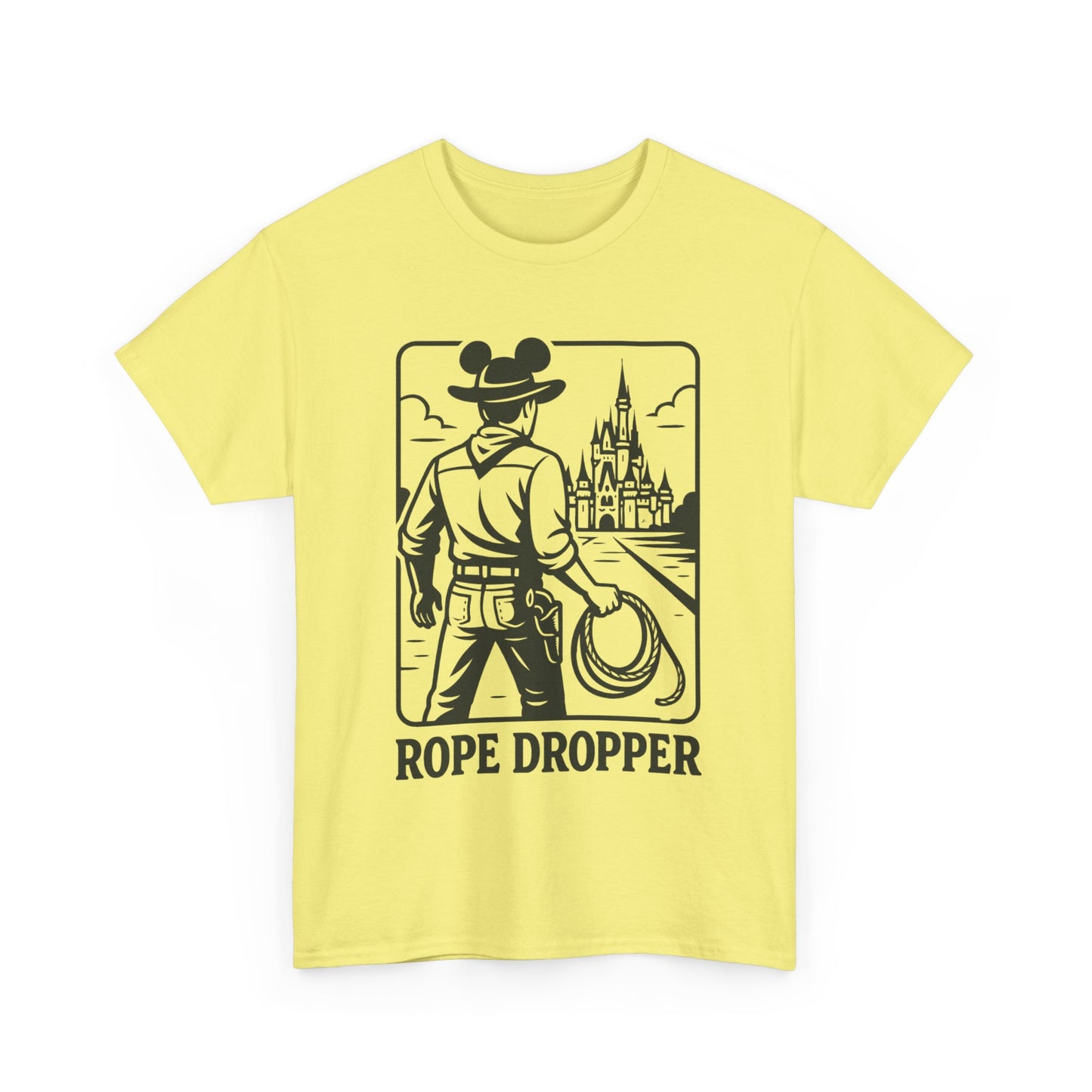 Rope Dropper Tee, Disney Parks Inspired Shirt, Early Riser Theme T-Shirt, Rope Drop Crew Graphic Top, Cowboy Tee for Adults