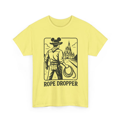 Rope Dropper Tee, Disney Parks Inspired Shirt, Early Riser Theme T-Shirt, Rope Drop Crew Graphic Top, Cowboy Tee for Adults