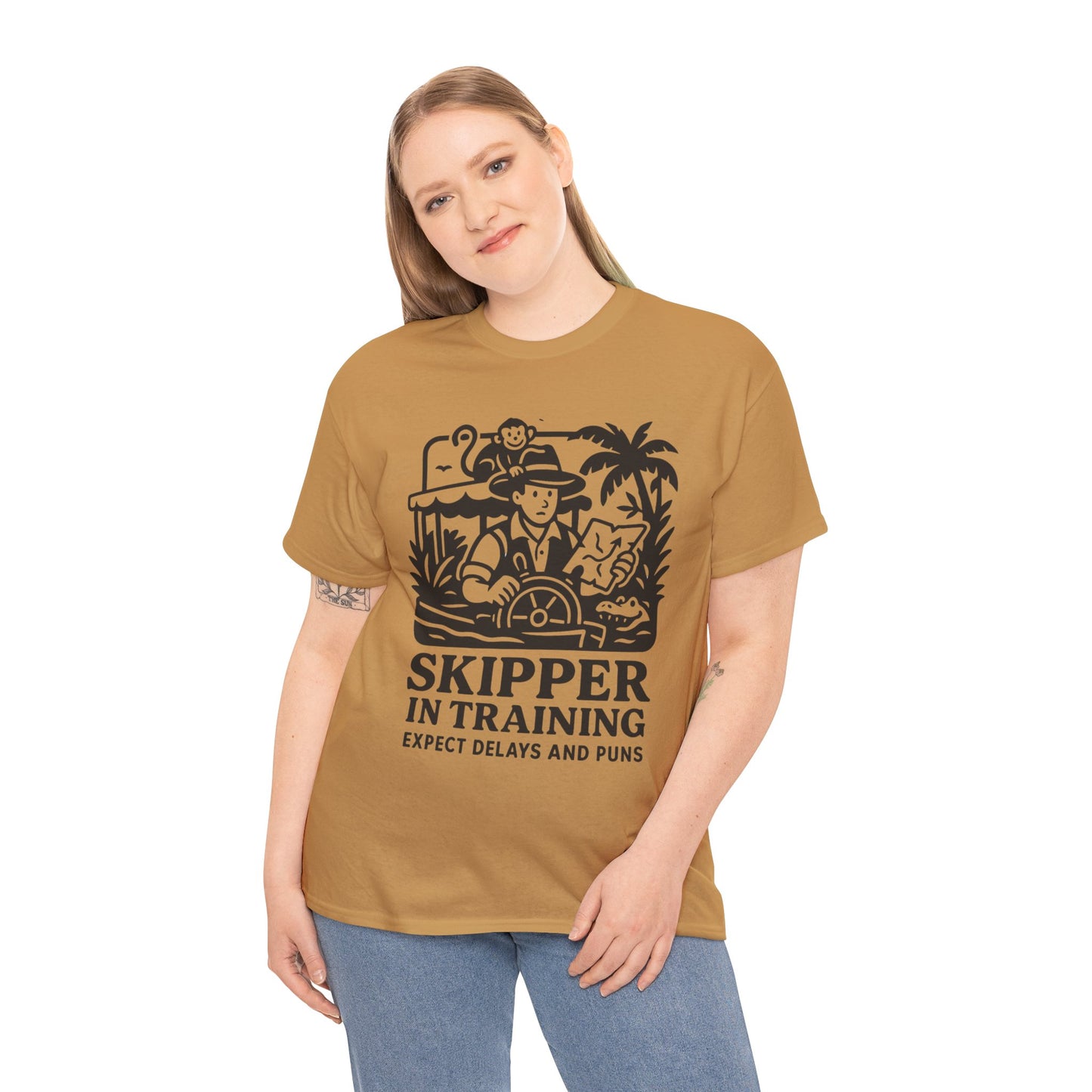Skipper in Training Shirt | Jungle Adventure Inspired Unisex Tee | Expect Delays and Puns T-Shirt | Disney Ride Parody Gift, Safari Theme