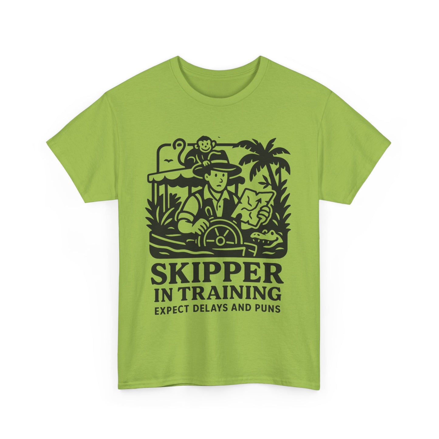 Skipper in Training Shirt | Jungle Adventure Inspired Unisex Tee | Expect Delays and Puns T-Shirt | Disney Ride Parody Gift, Safari Theme