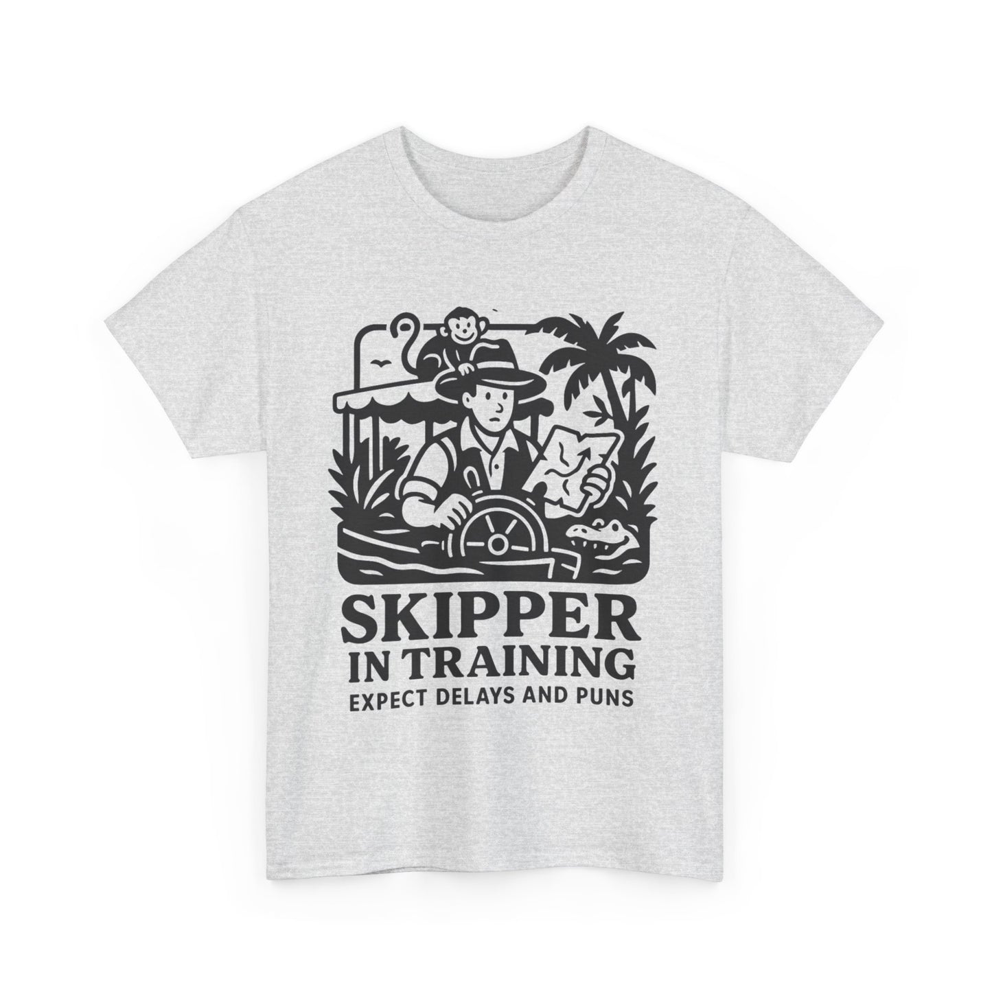 Skipper in Training Shirt | Jungle Adventure Inspired Unisex Tee | Expect Delays and Puns T-Shirt | Disney Ride Parody Gift, Safari Theme