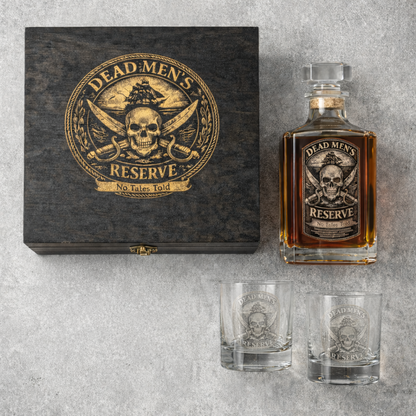 Dead Men’s Reserve – Limited Edition Engraved Whiskey Decanter Gift Set