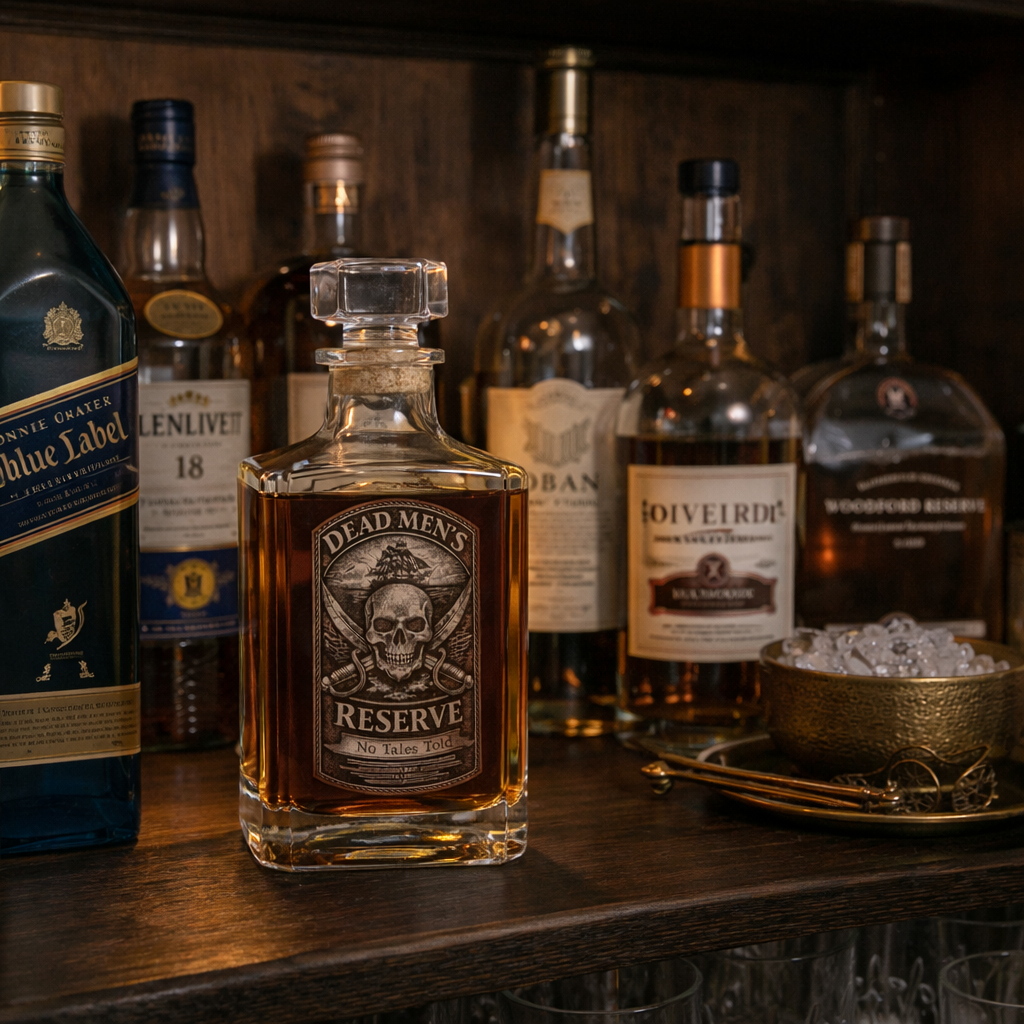 Dead Men’s Reserve – Limited Edition Engraved Whiskey Decanter Gift Set