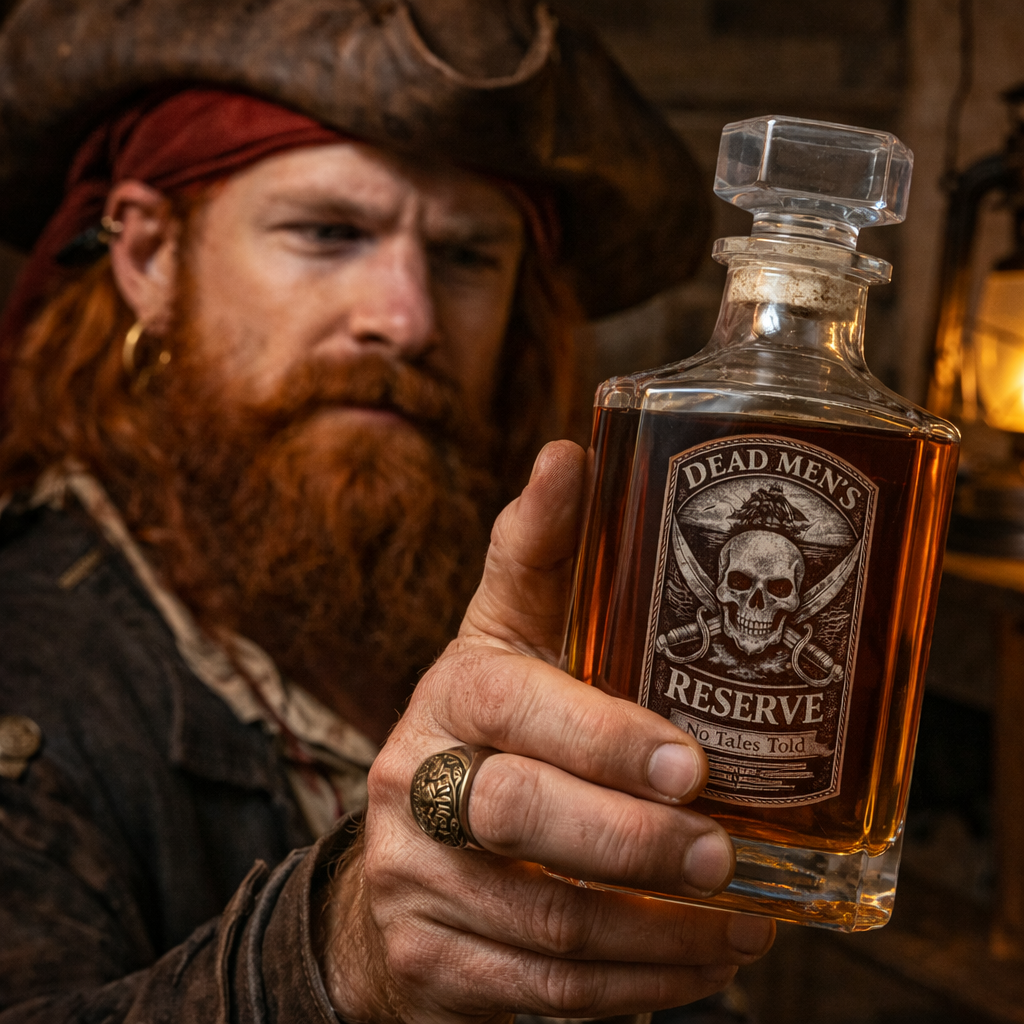 Dead Men’s Reserve – Limited Edition Engraved Whiskey Decanter Gift Set