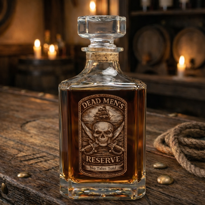 Dead Men’s Reserve – Limited Edition Engraved Whiskey Decanter Gift Set